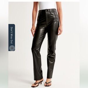Abercrombie & Fitch Black Faux Leather Pants